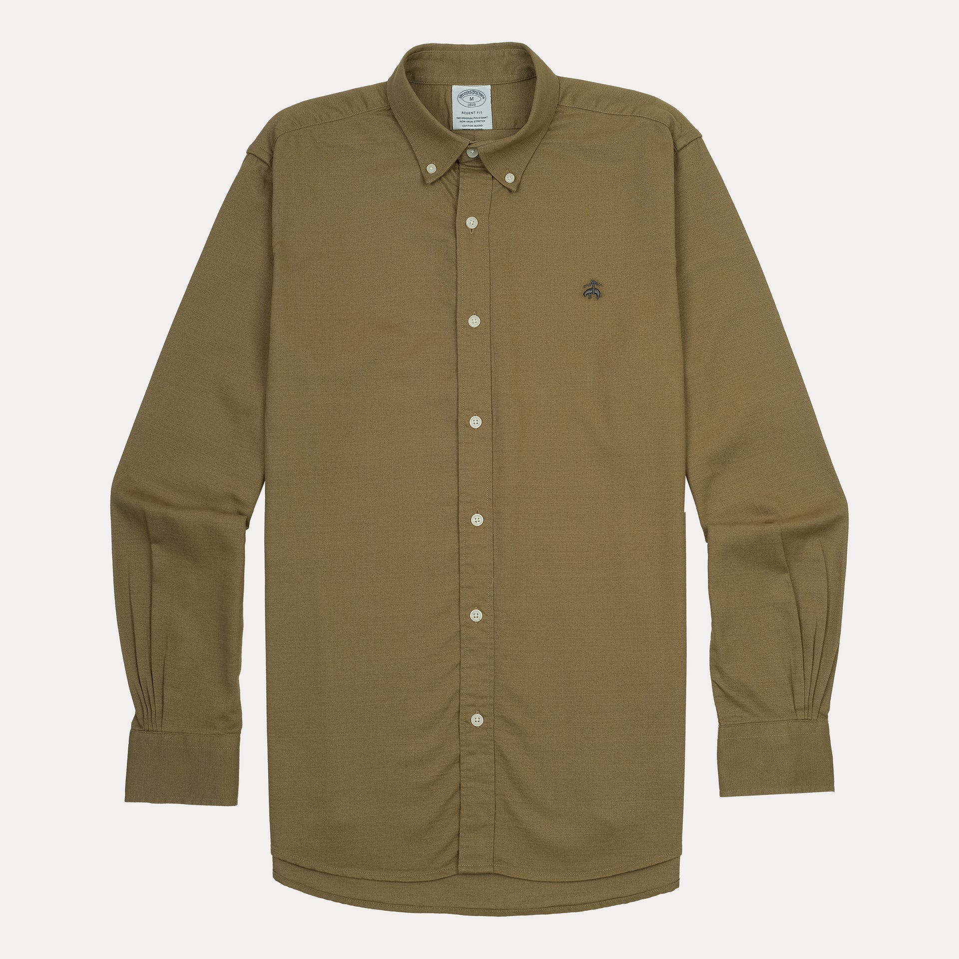 BROOKS BROTHERS Verdant Sage Regent Fit Long Sleeve Button-Down Shirt