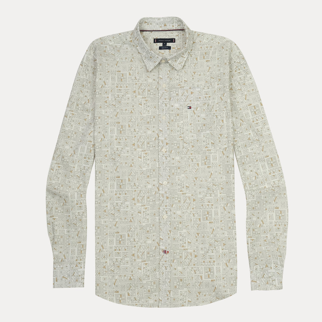 Tommy Hilfiger Geometric Print Long Sleeve Shirt
