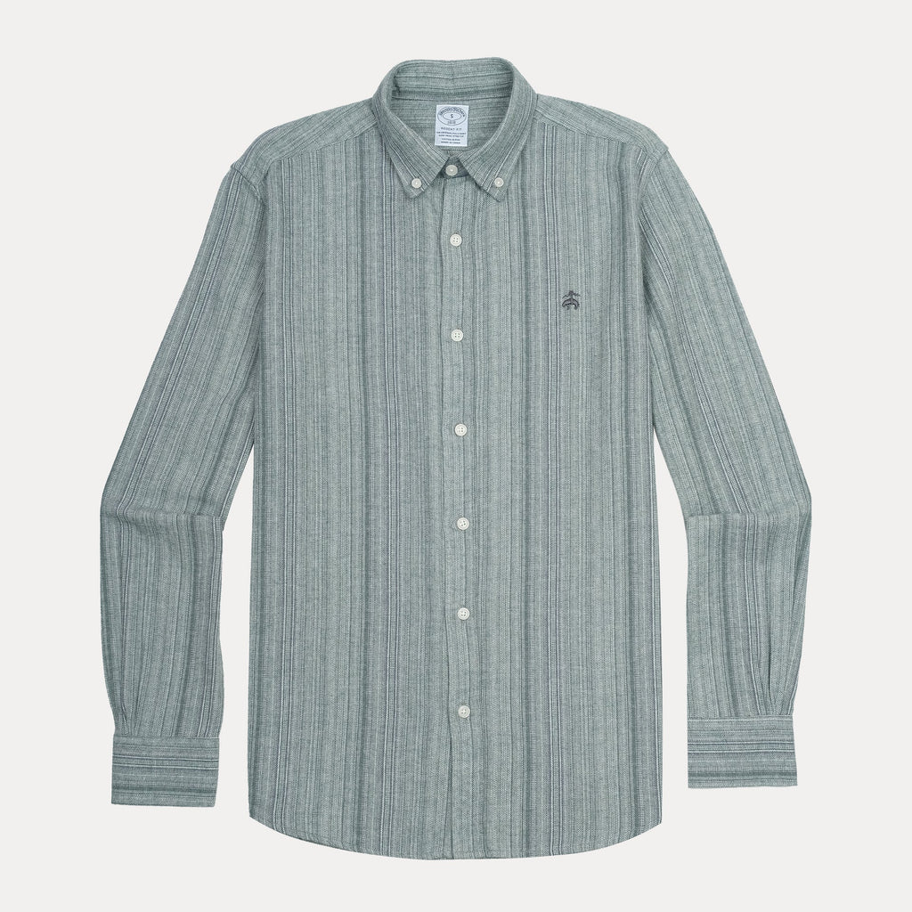 BROOKS BROTHERS Tranquil Seafoam Tailored Fit Long Sleeve Oxford Shirt