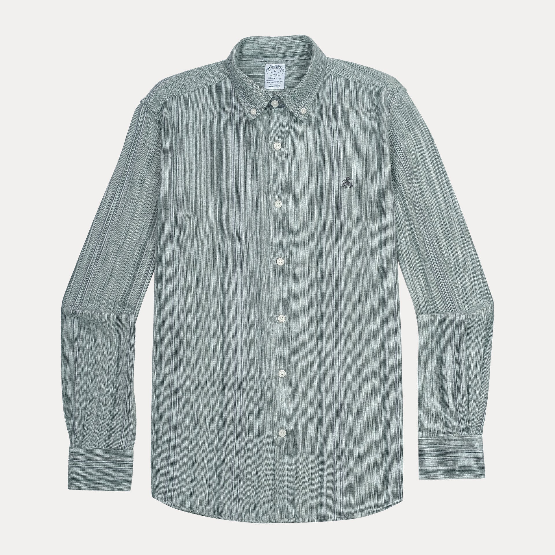 BROOKS BROTHERS Tranquil Seafoam Tailored Fit Long Sleeve Oxford Shirt