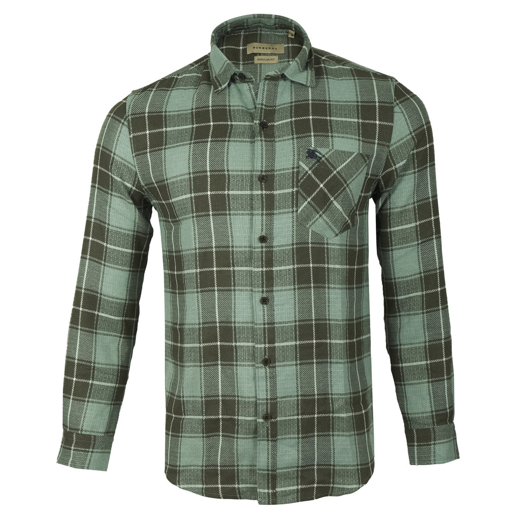 BURBERRY BRITT Ocean Breeze Check Regular Fit Long Sleeve Shirt