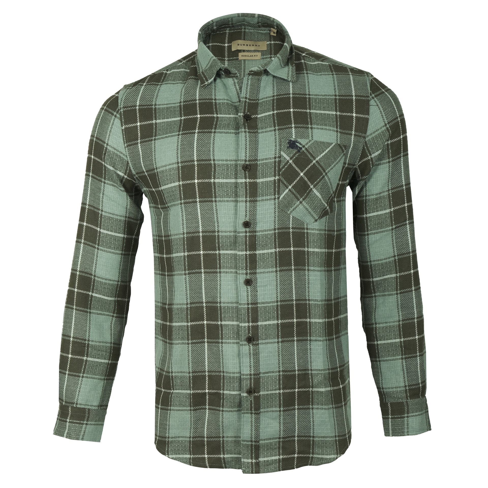 BURBERRY BRITT Ocean Breeze Check Regular Fit Long Sleeve Shirt