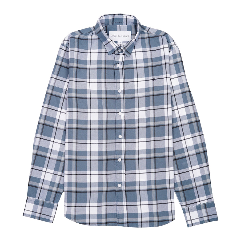CALVIN KLEIN JEANS Oceanic Slate Classic Fit Long Sleeve Button-Up Shirt