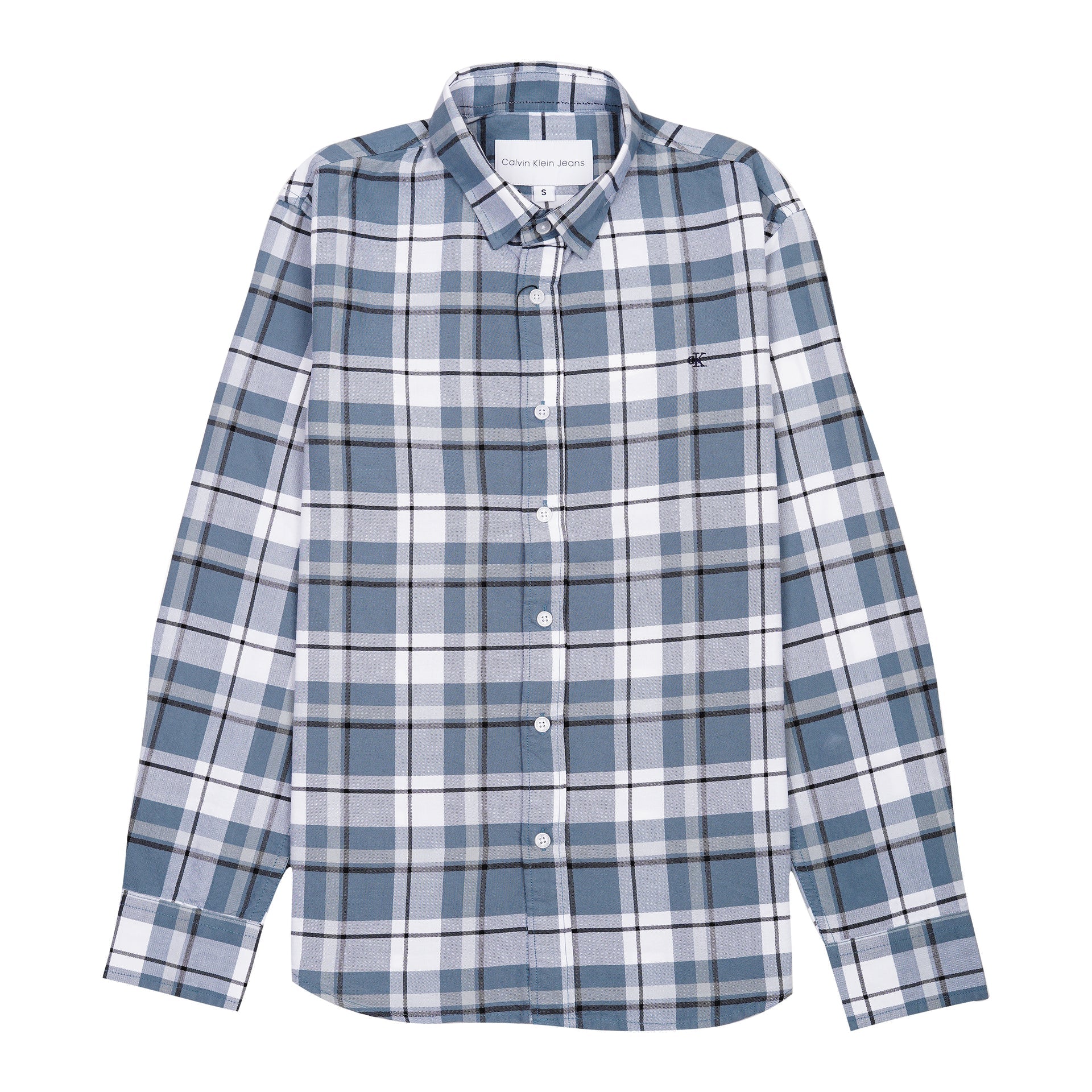 CALVIN KLEIN JEANS Oceanic Slate Classic Fit Long Sleeve Button-Up Shirt