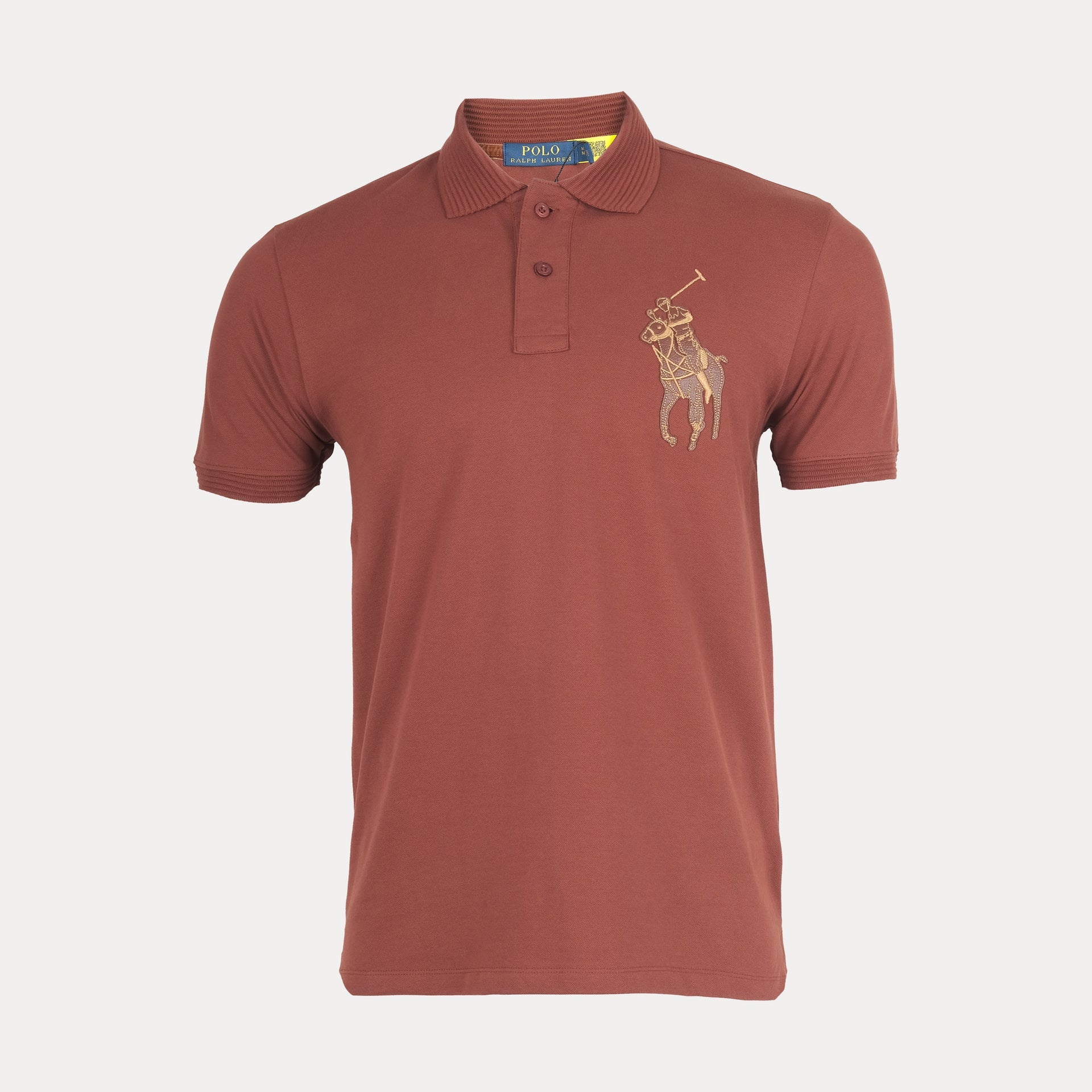 POLO RALPH LAUREN Ember Terracotta Tailored Fit Short Sleeve Piqué Polo Shirt
