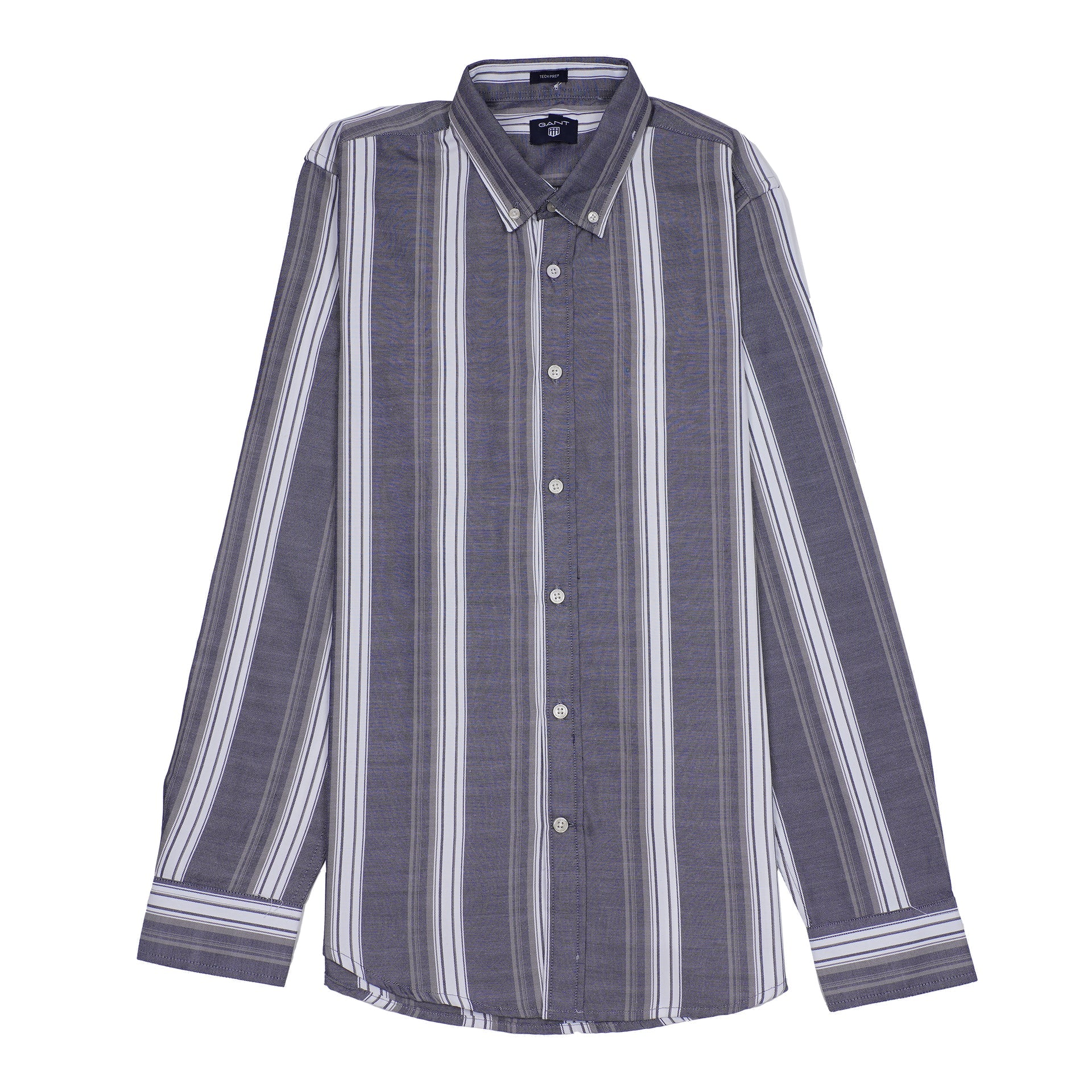 GANT Ethereal Indigo Tailored Fit Long Sleeve Striped Shirt