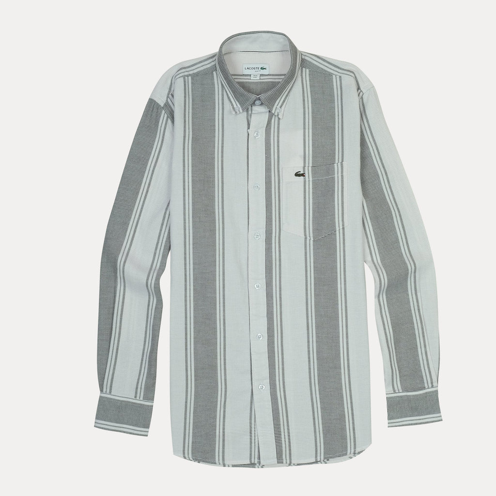 LACOSTE Serene Ash Tailored Fit Long Sleeve Button-Up Shirt