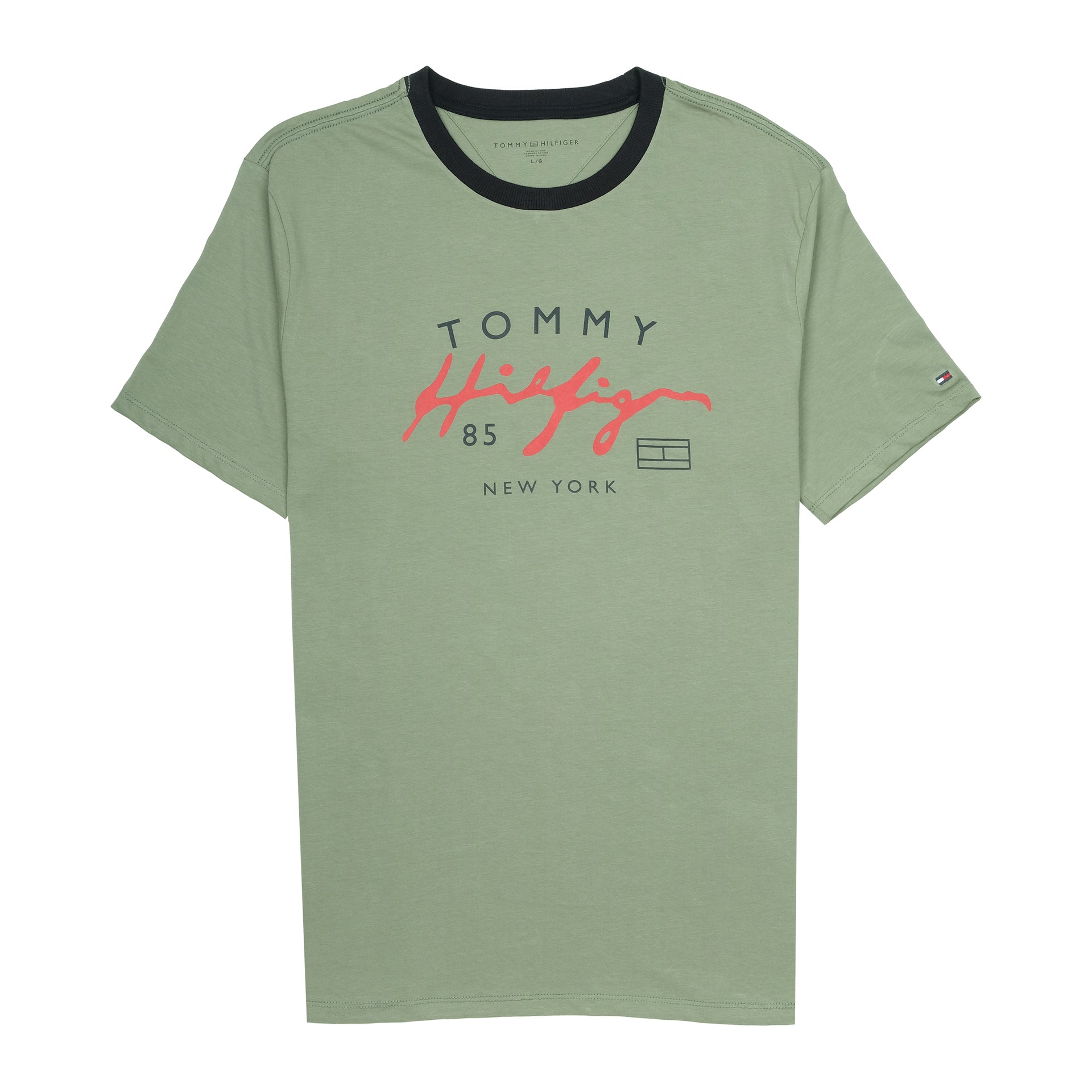 TOMMY HILFIGER Seafoam Green Slim Fit Graphic Tee