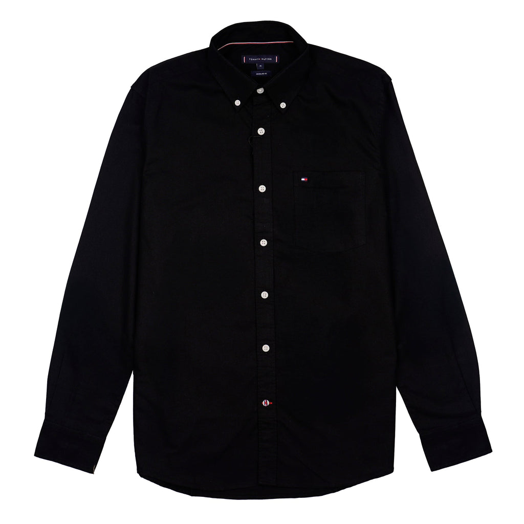 TOMMY HILFIGER Lucent Charcoal Long Sleeve Button-Down Shirt