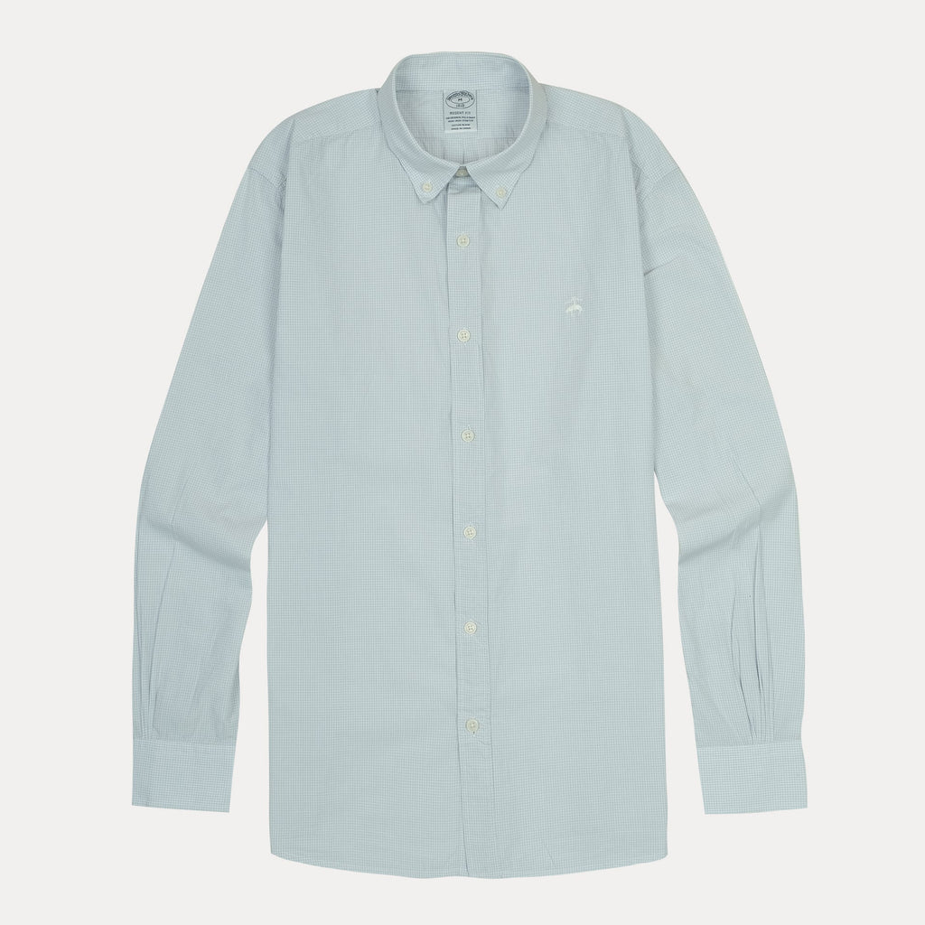 BROOKS BROTHERS Ocean Mist Refined Fit Long Sleeve Oxford Shirt