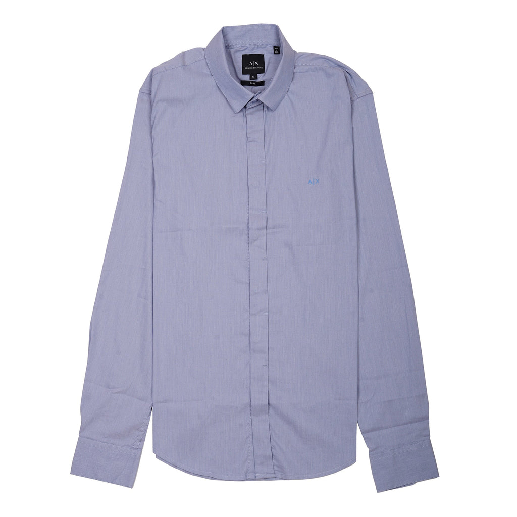 ARMANI EXCHANGE Serene Sky Slim Fit Long Sleeve Button-Up Shirt