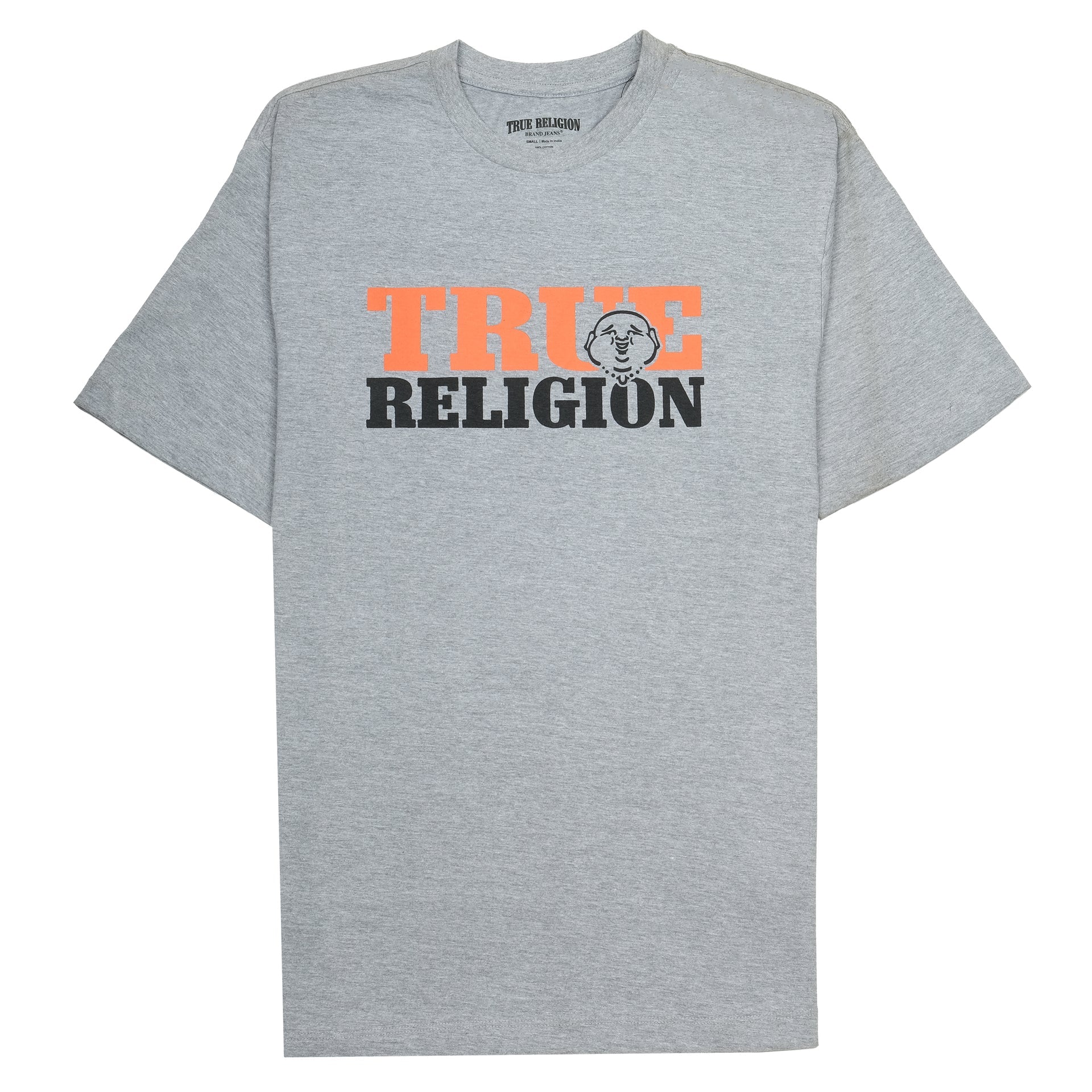 TRUE RELIGION Misty Slate Oversized Logo Graphic Tee