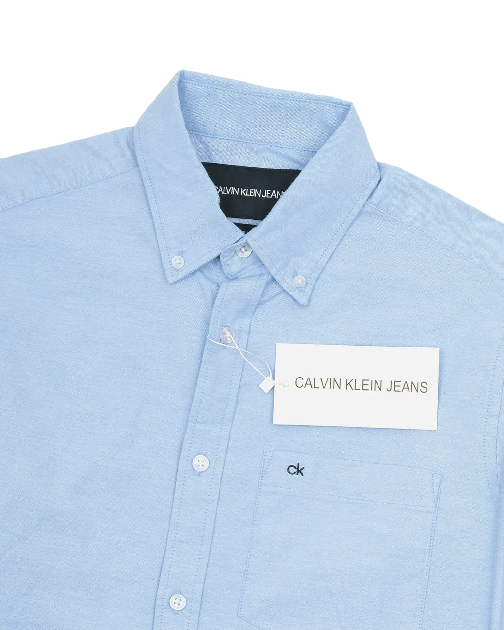 CALVIN KLEIN Tranquil Azure Classic Fit Long Sleeve Button-Down Shirt
