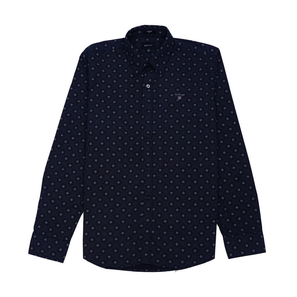 GANT Astral Indigo Classic Fit Long Sleeve Shirt