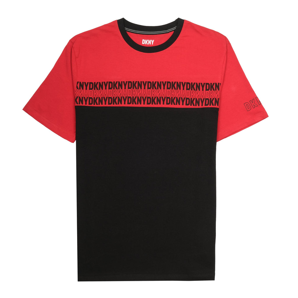 DKNY Ember Red Oversized Short Sleeve Logo Tee