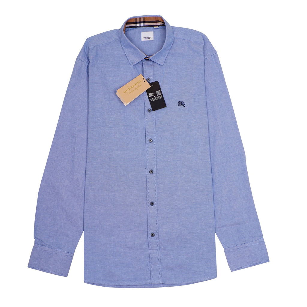 BURBERRY Astral Teal Classic Fit Long Sleeve Shirt