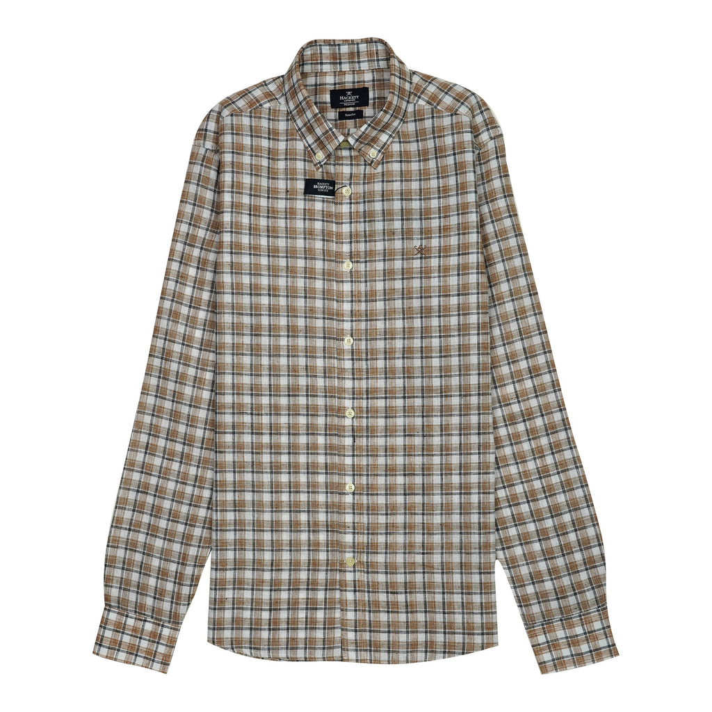 HACKETT Opulent Amber Tailored Fit Long Sleeve Check Shirt