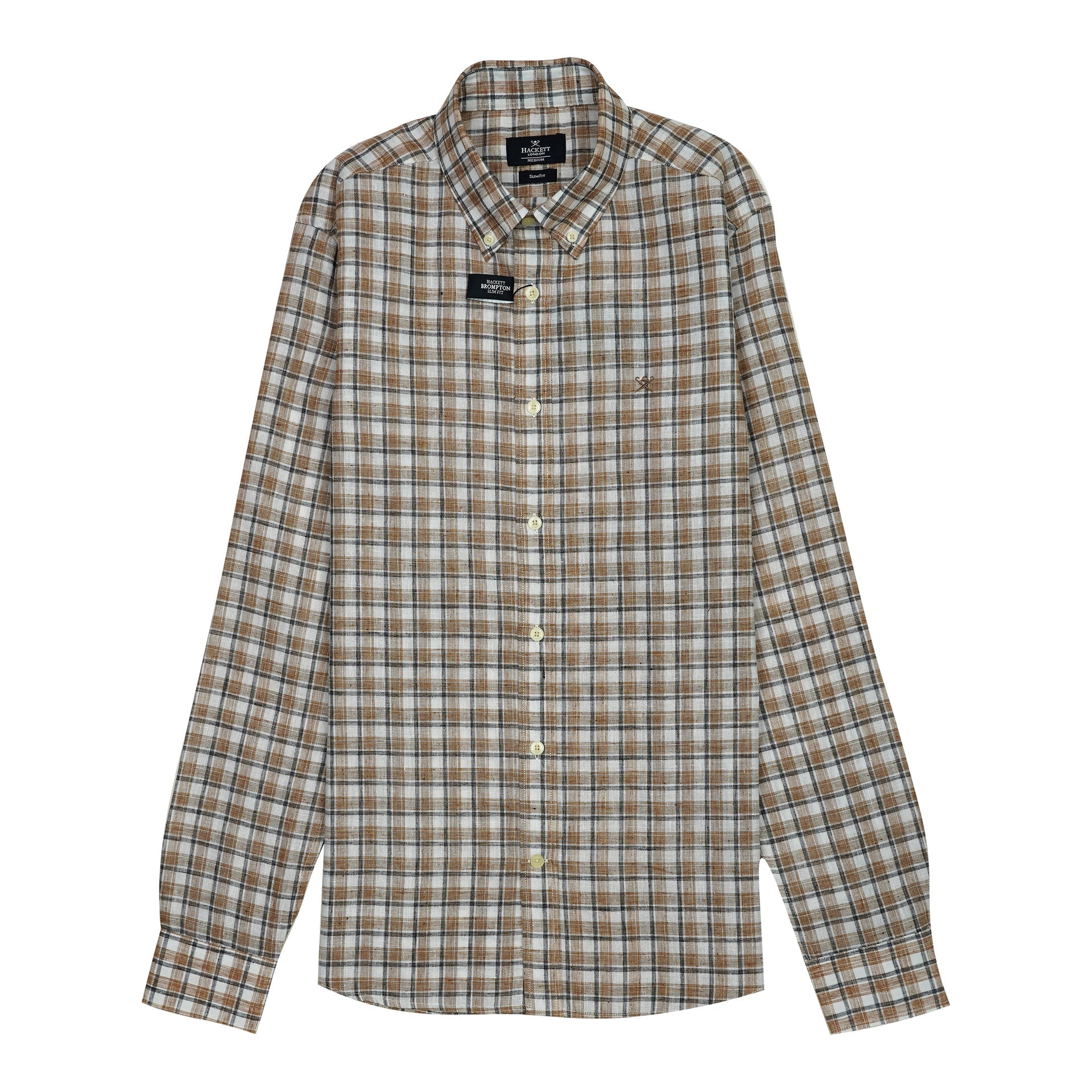 HACKETT Opulent Amber Tailored Fit Long Sleeve Check Shirt