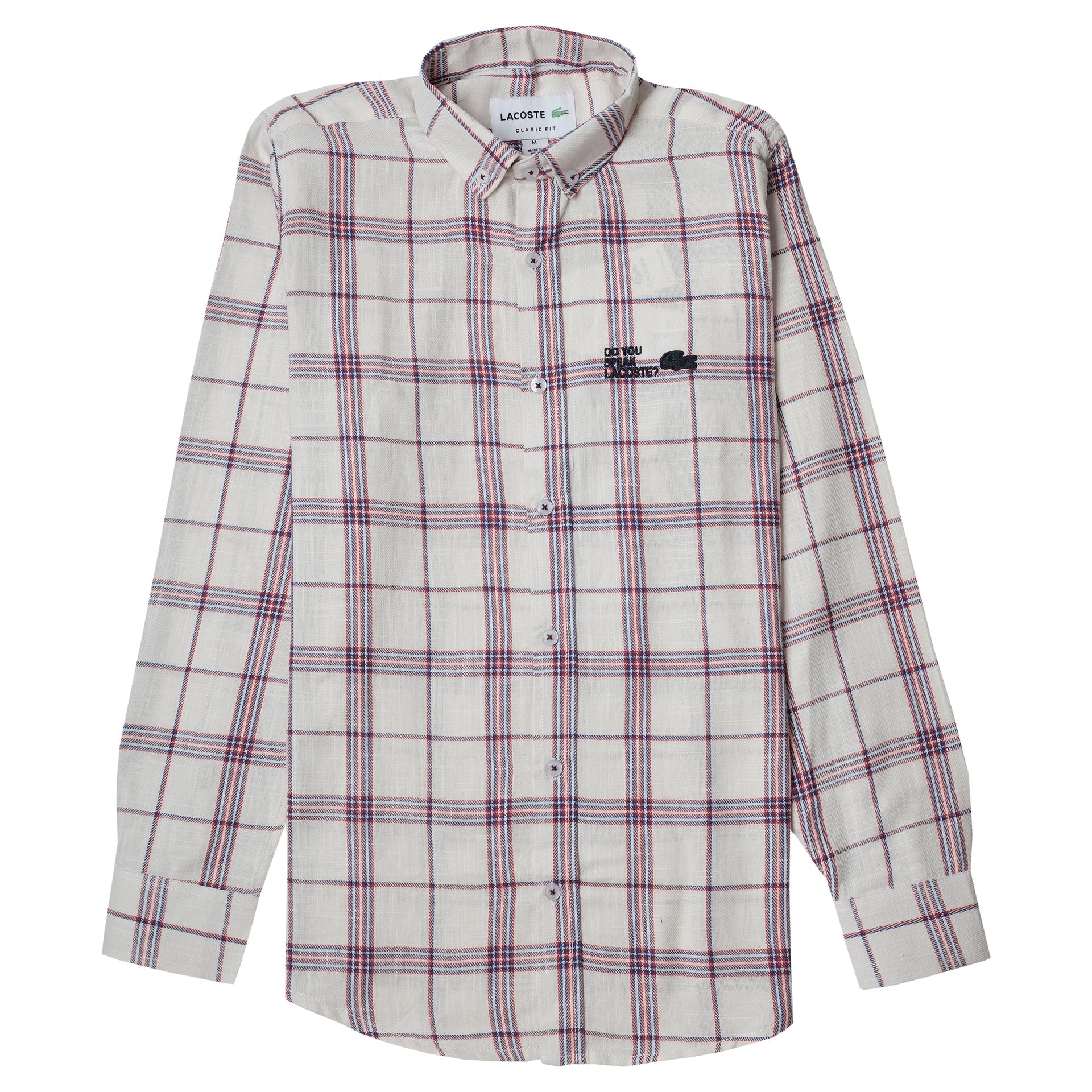 LACOSTE Sandstone Check Classic Fit Long Sleeve Shirt
