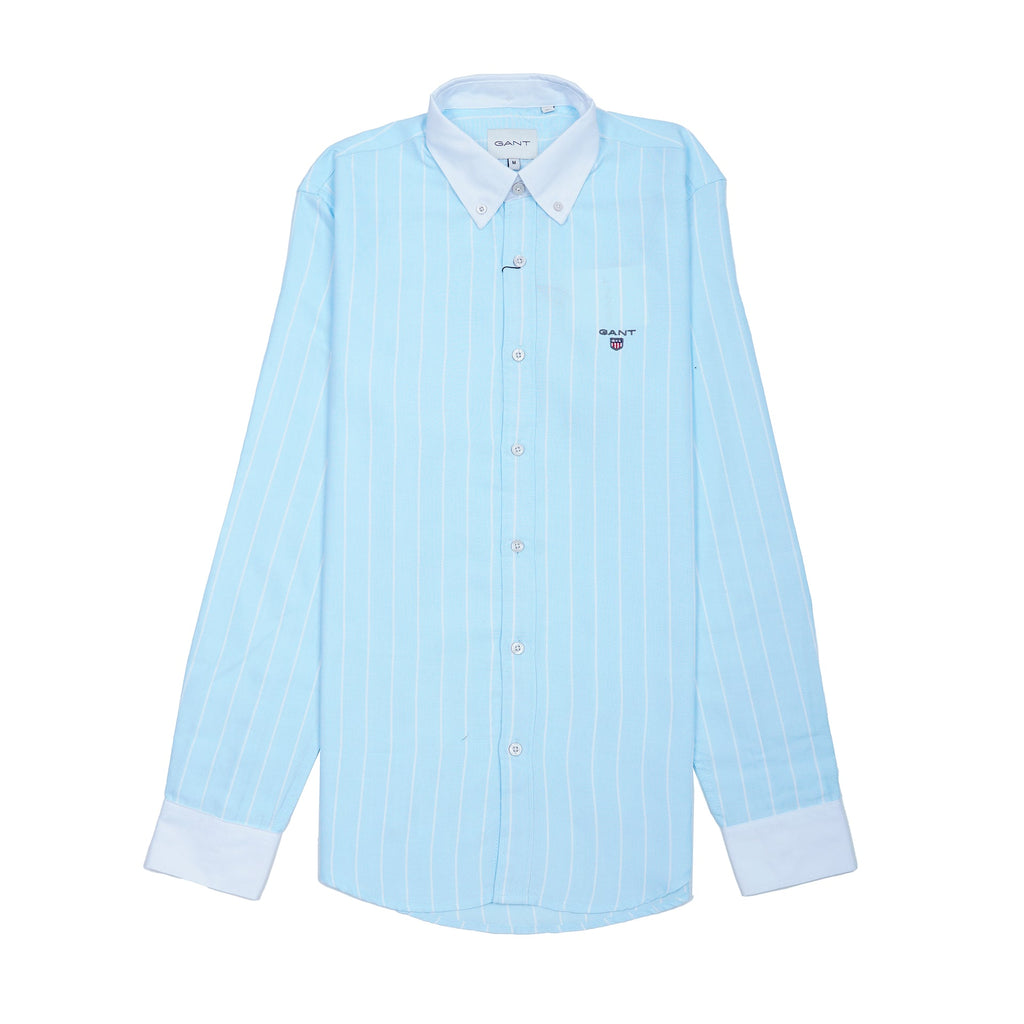 GANT Seraphic Azure Tailored Fit Long Sleeve Button-Up Shirt