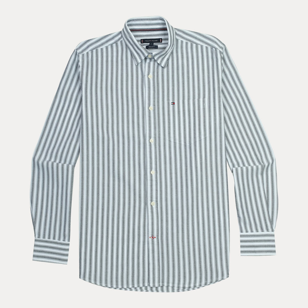 TOMMY HILFIGER Ocean Breeze Tailored Fit Long Sleeve Button-Up Shirt