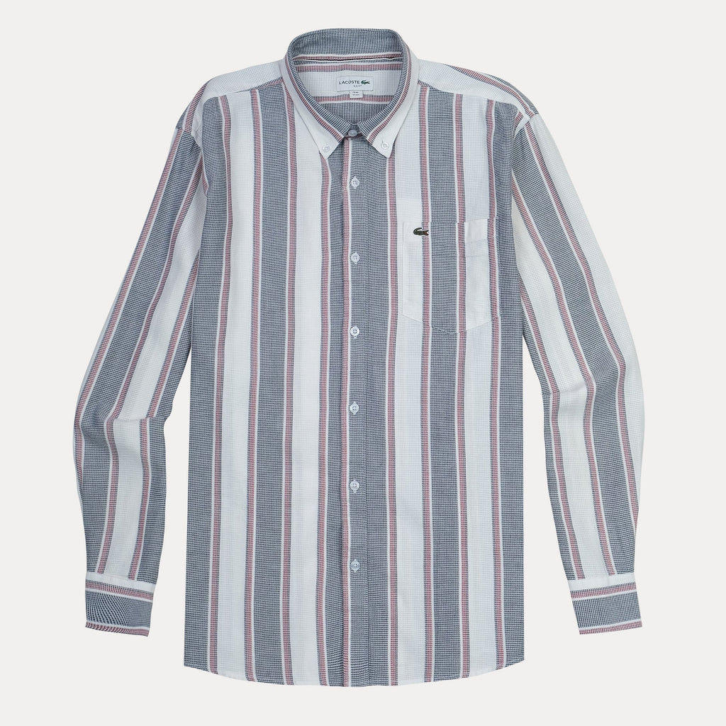 Lacoste Striped Button-Up Shirt
