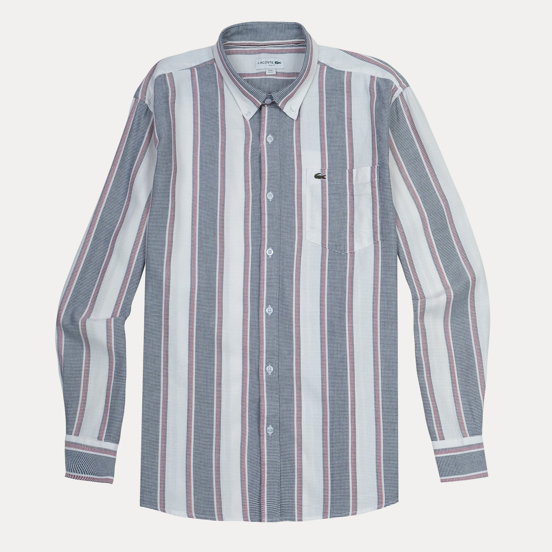 Lacoste Striped Button-Up Shirt