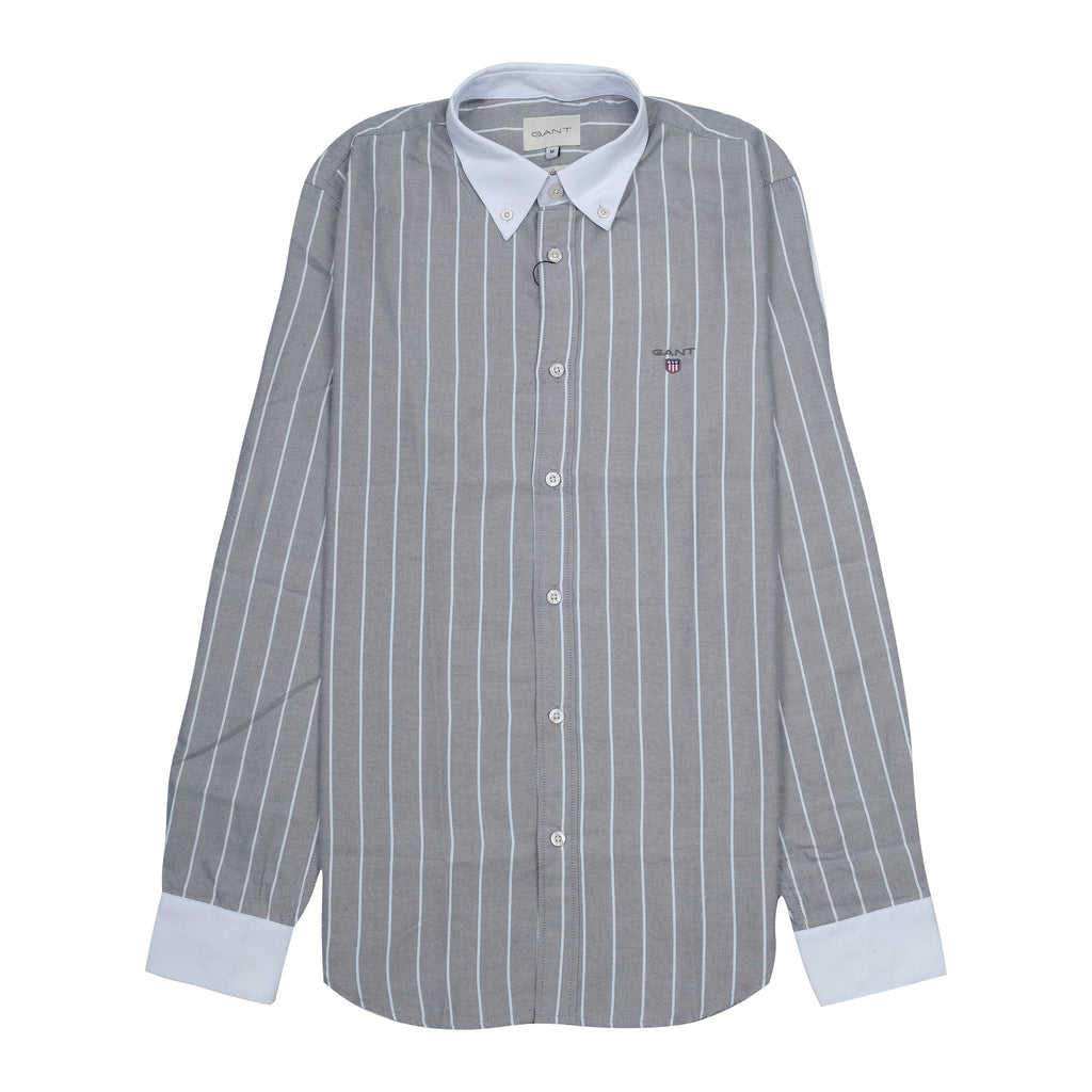 GANT Whispering Steel Classic Fit Long Sleeve Striped Dress Shirt