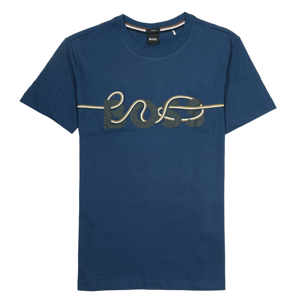 BOSS Ocean Depth Casual Fit Graphic Logo Tee