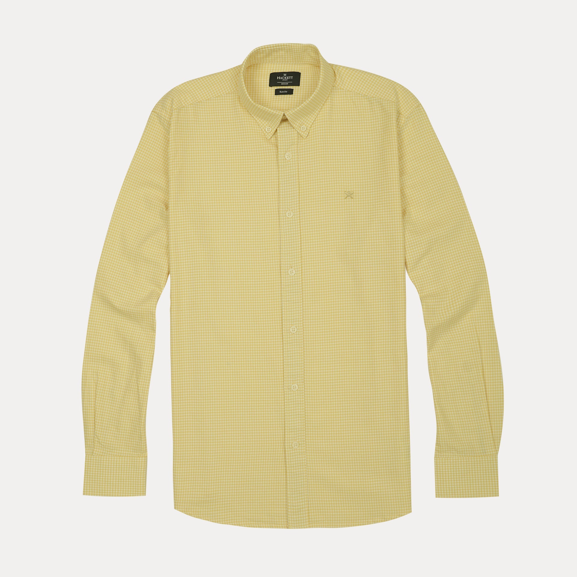 HACKETT Daffodil Glimmer Tailored Fit Long Sleeve Gingham Shirt