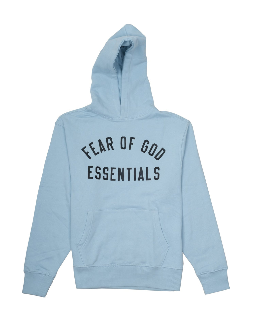 FEAR OF GOD ESSENTIALS Tranquil Blue Oversized Back Logo Pullover Hoodie