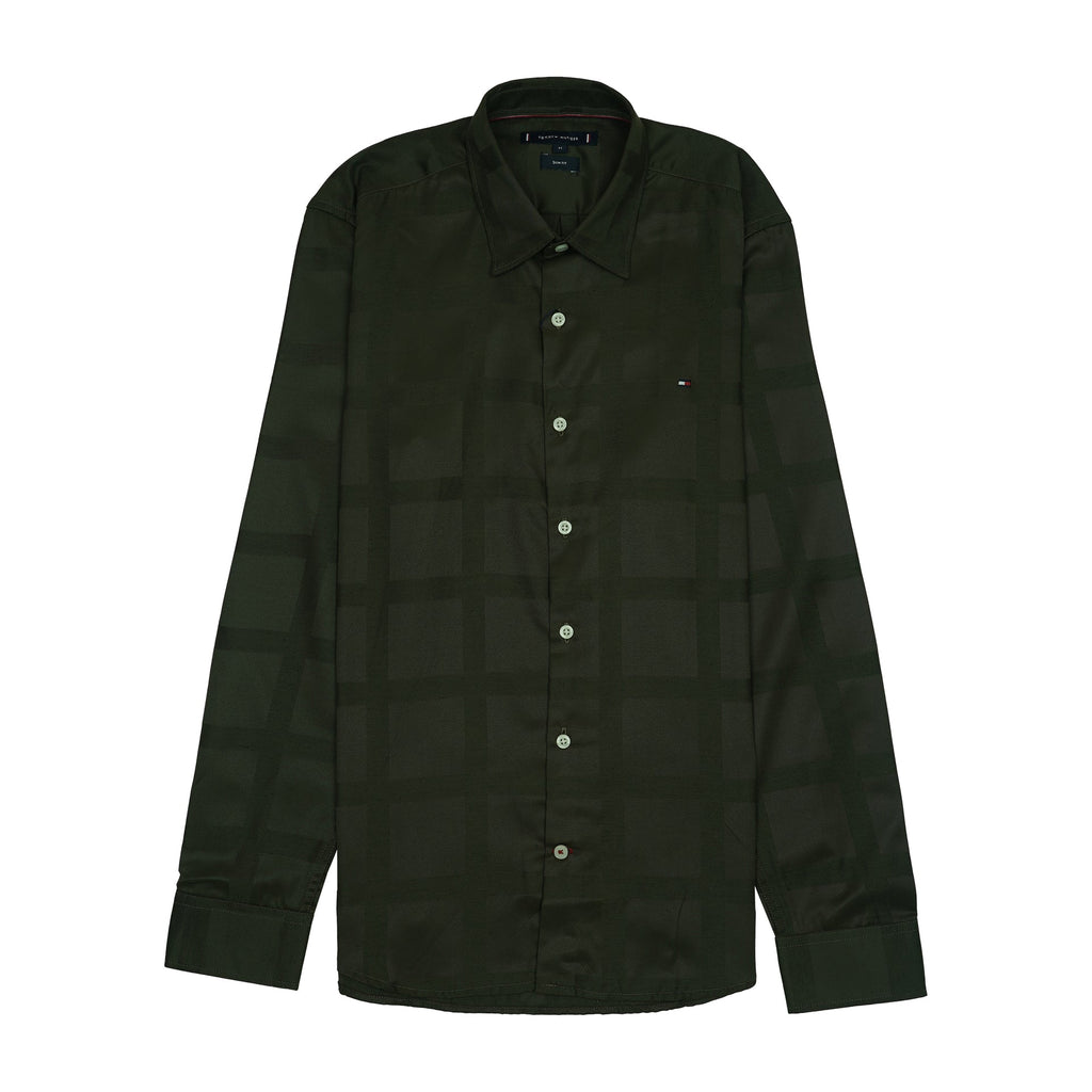 TOMMY HILFIGER Enchanted Forest Luxe Fit Long Sleeve Satin Shirt