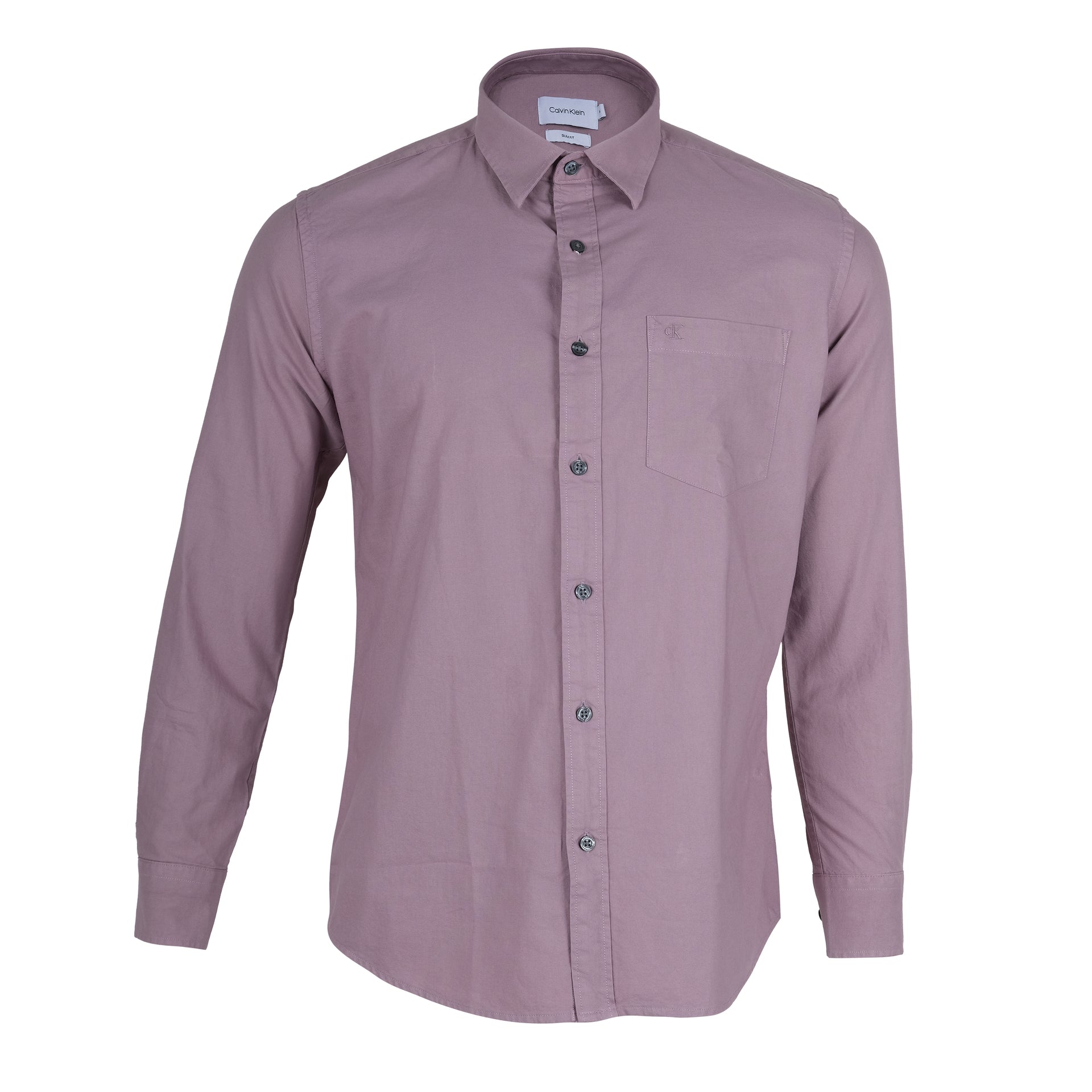 CALVIN KLEIN Serene Lilac Slim Fit Long Sleeve Shirt