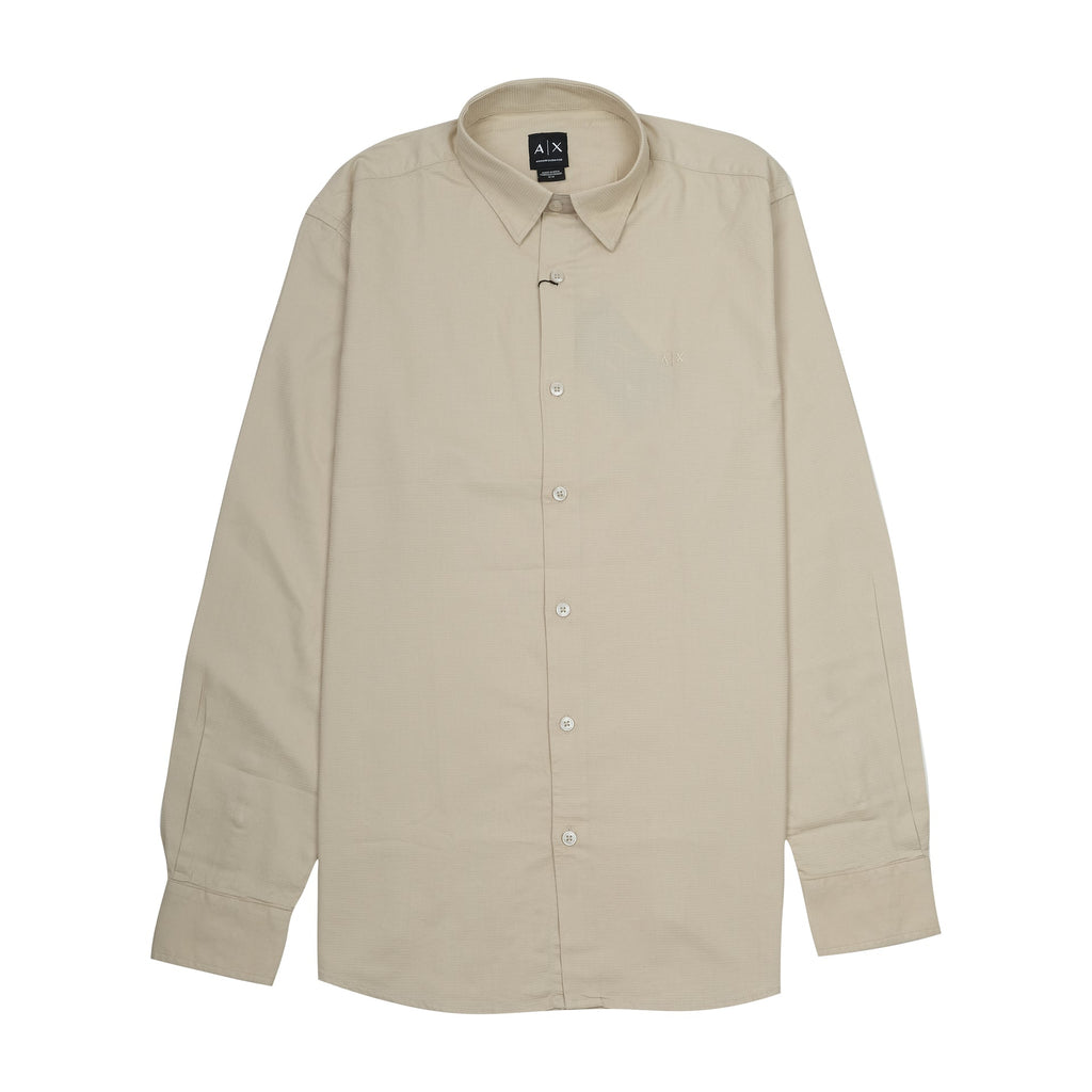 ARMANI EXCHANGE Sandstone Sage Tailored Fit Long Sleeve Shirt