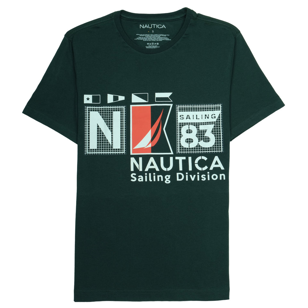 NAUTICA Deep Sea Green Relaxed Fit Graphic Tee