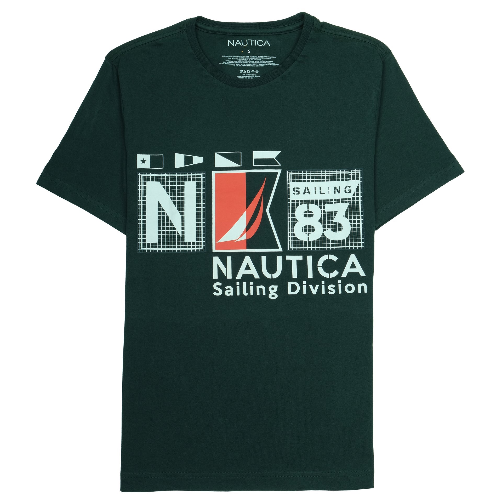 NAUTICA Deep Sea Green Relaxed Fit Graphic Tee