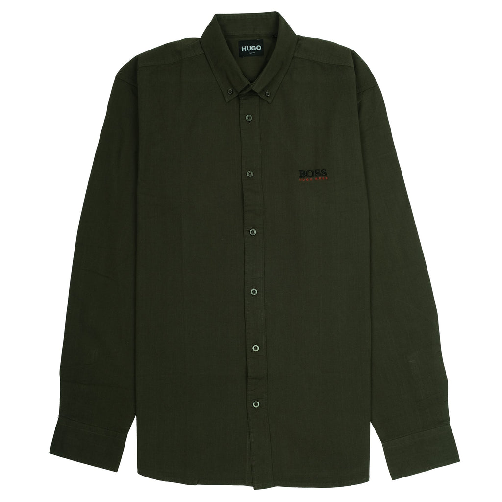 HUGO BOSS Verdant Grove Tailored Fit Long Sleeve Button-Up Shirt