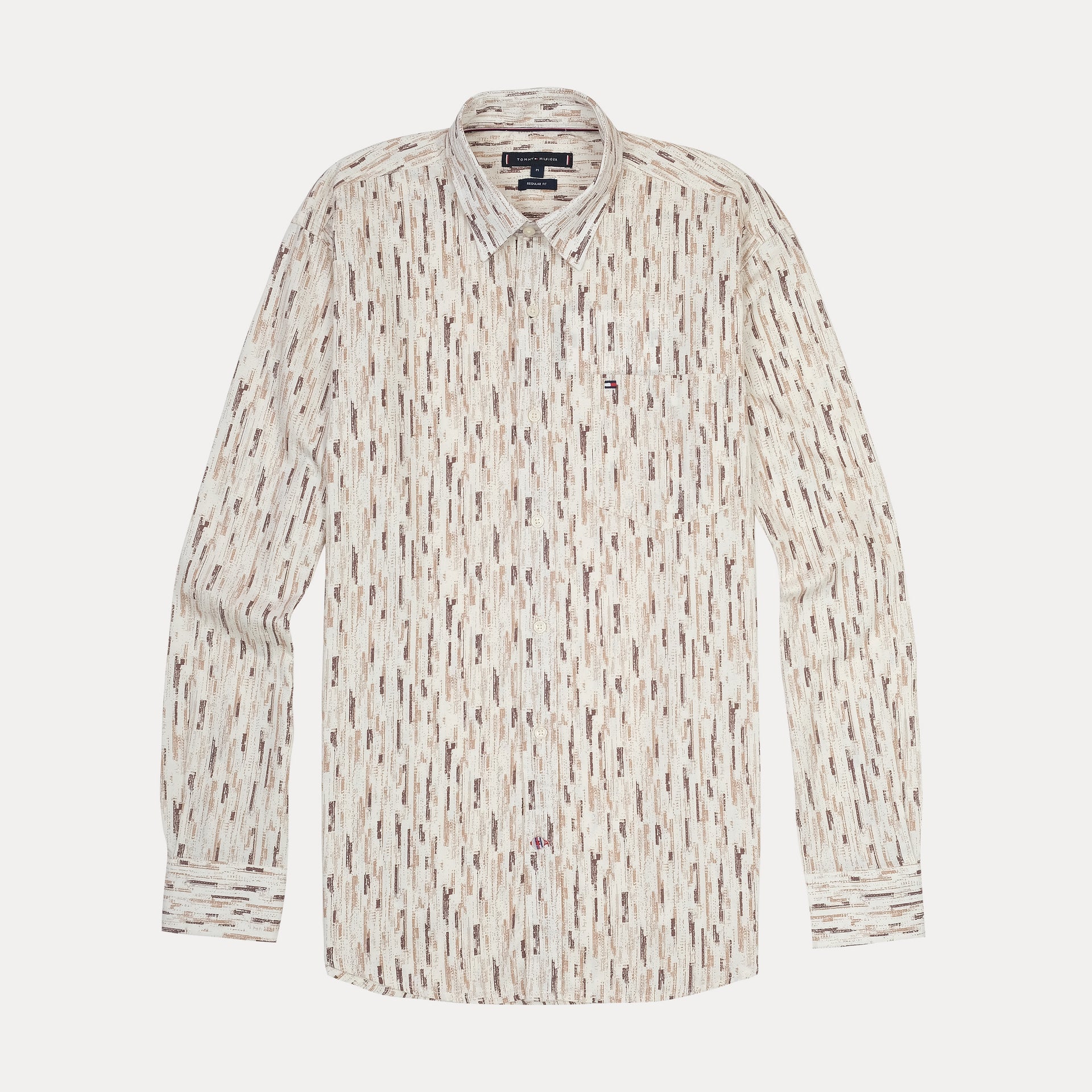 TOMMY HILFIGER Serene Dune Tailored Fit Long Sleeve Textured Shirt