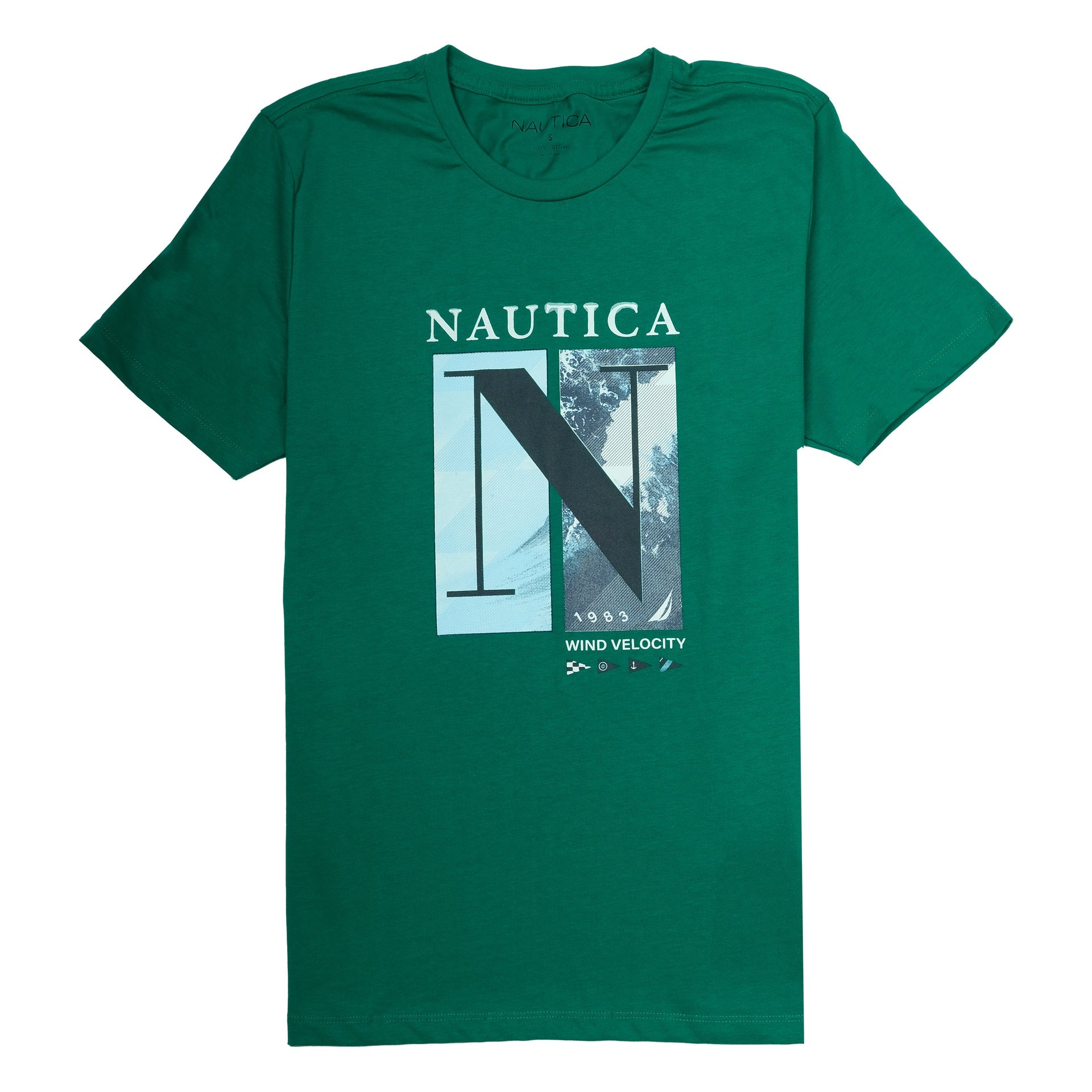 NAUTICA Tropical Teal Relaxed Fit Graphic Tee