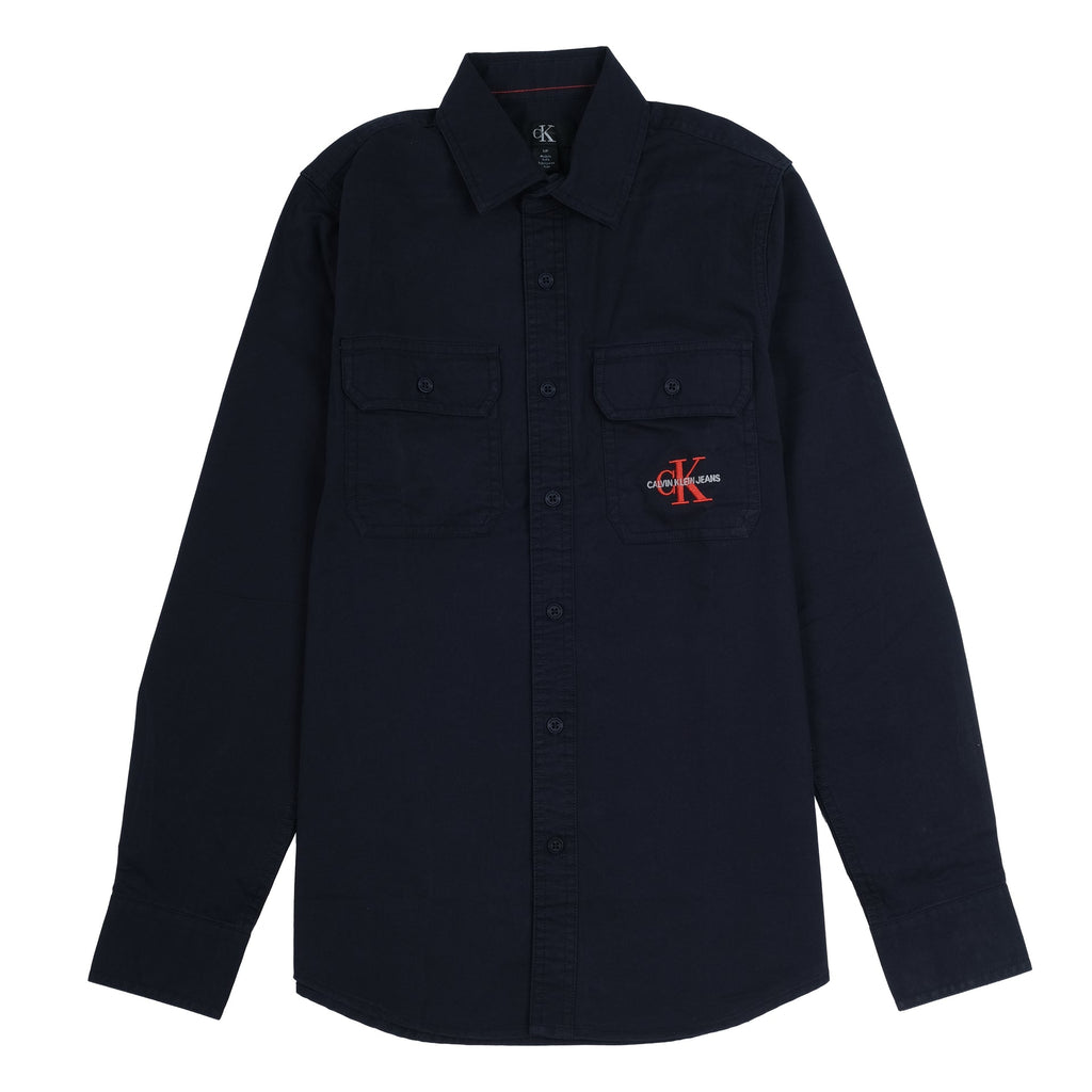 CALVIN KLEIN Midnight Abyss Classic Fit Long Sleeve Button-Up Shirt