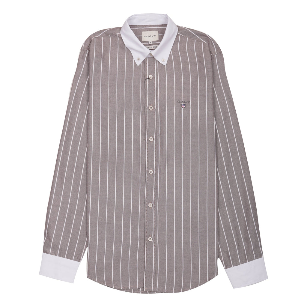 GANT Whispering Almond Tailored Fit Long Sleeve Button-Up Shirt