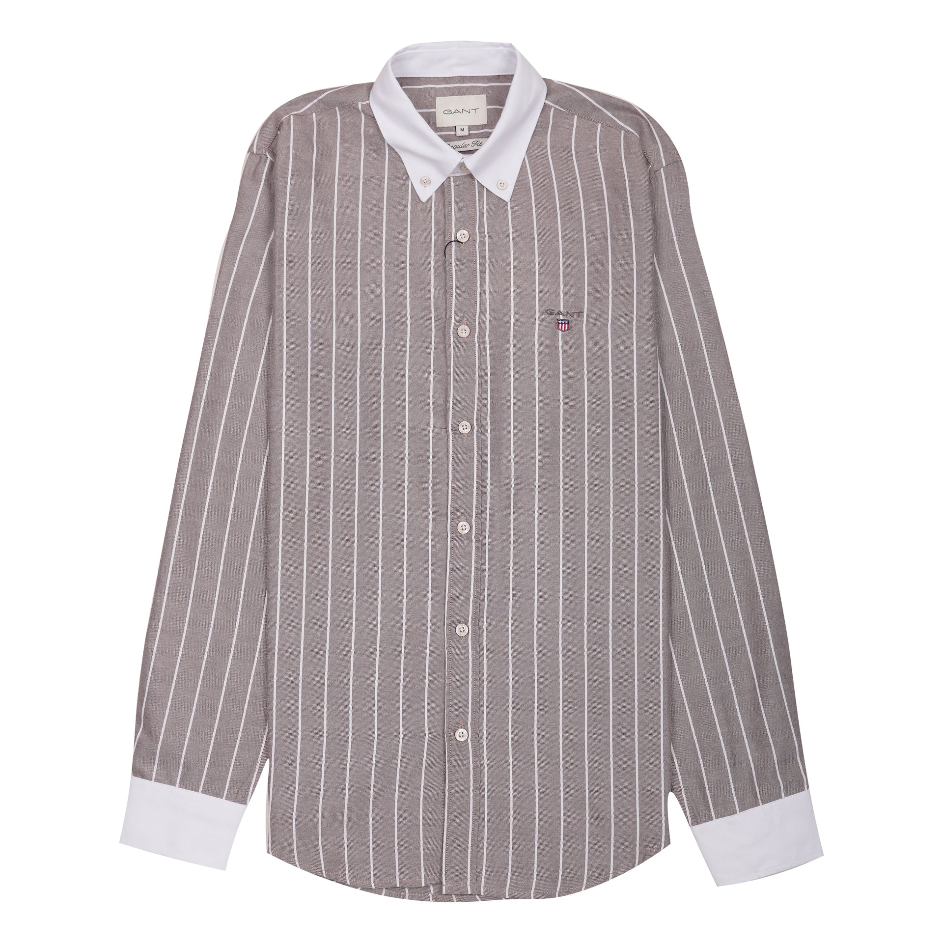 GANT Whispering Almond Tailored Fit Long Sleeve Button-Up Shirt