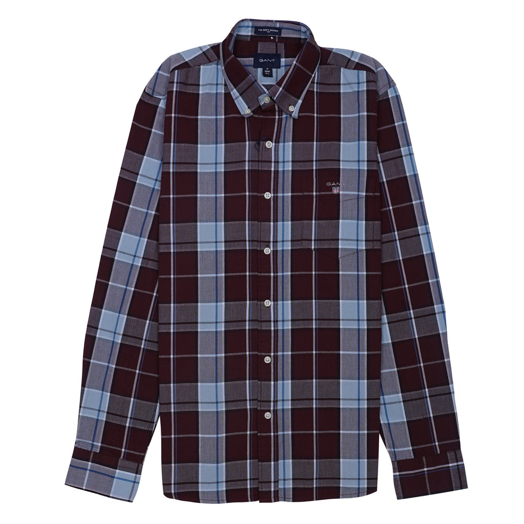 GANT Nebulous Teal Tailored Fit Long Sleeve Oxford Shirt