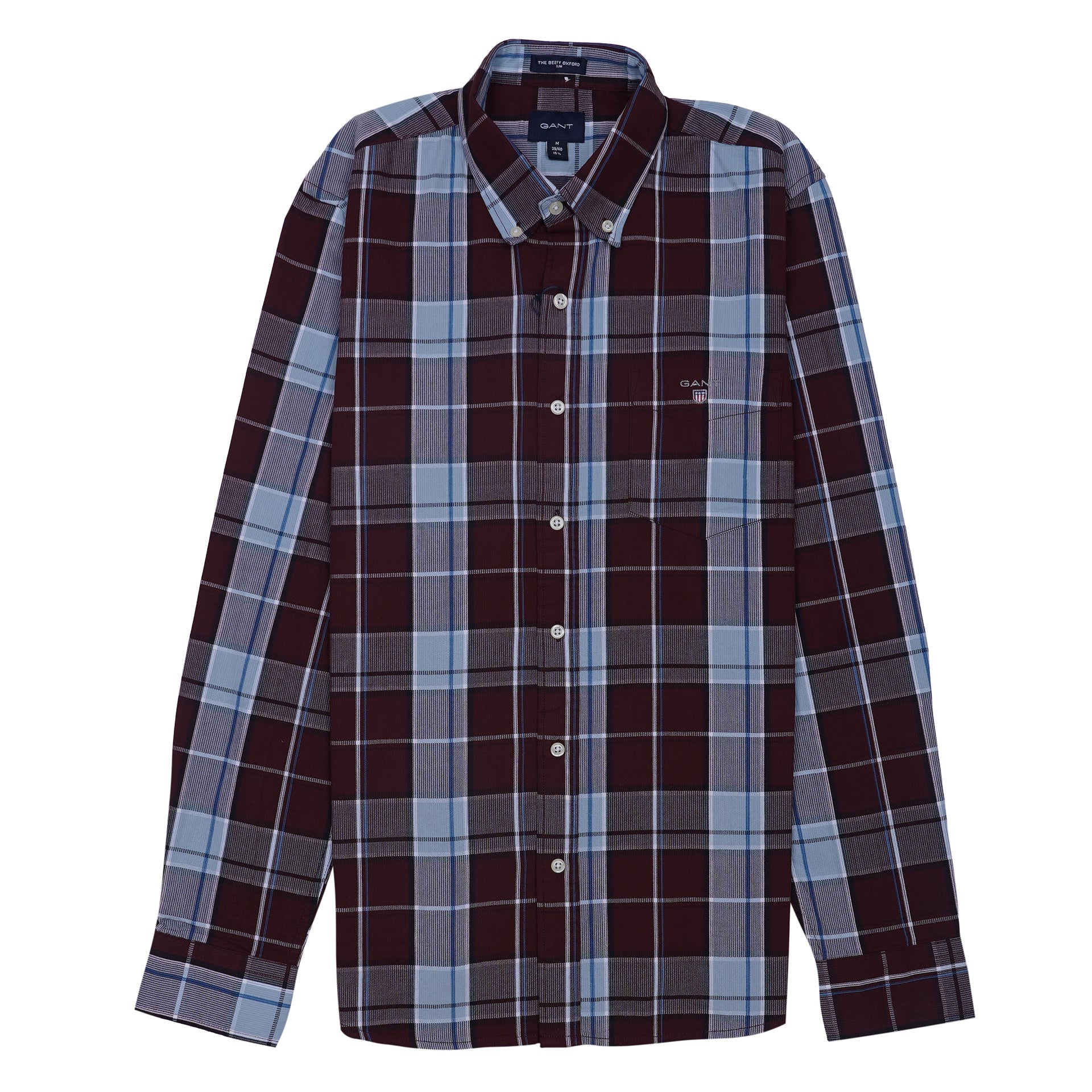 GANT Nebulous Teal Tailored Fit Long Sleeve Oxford Shirt