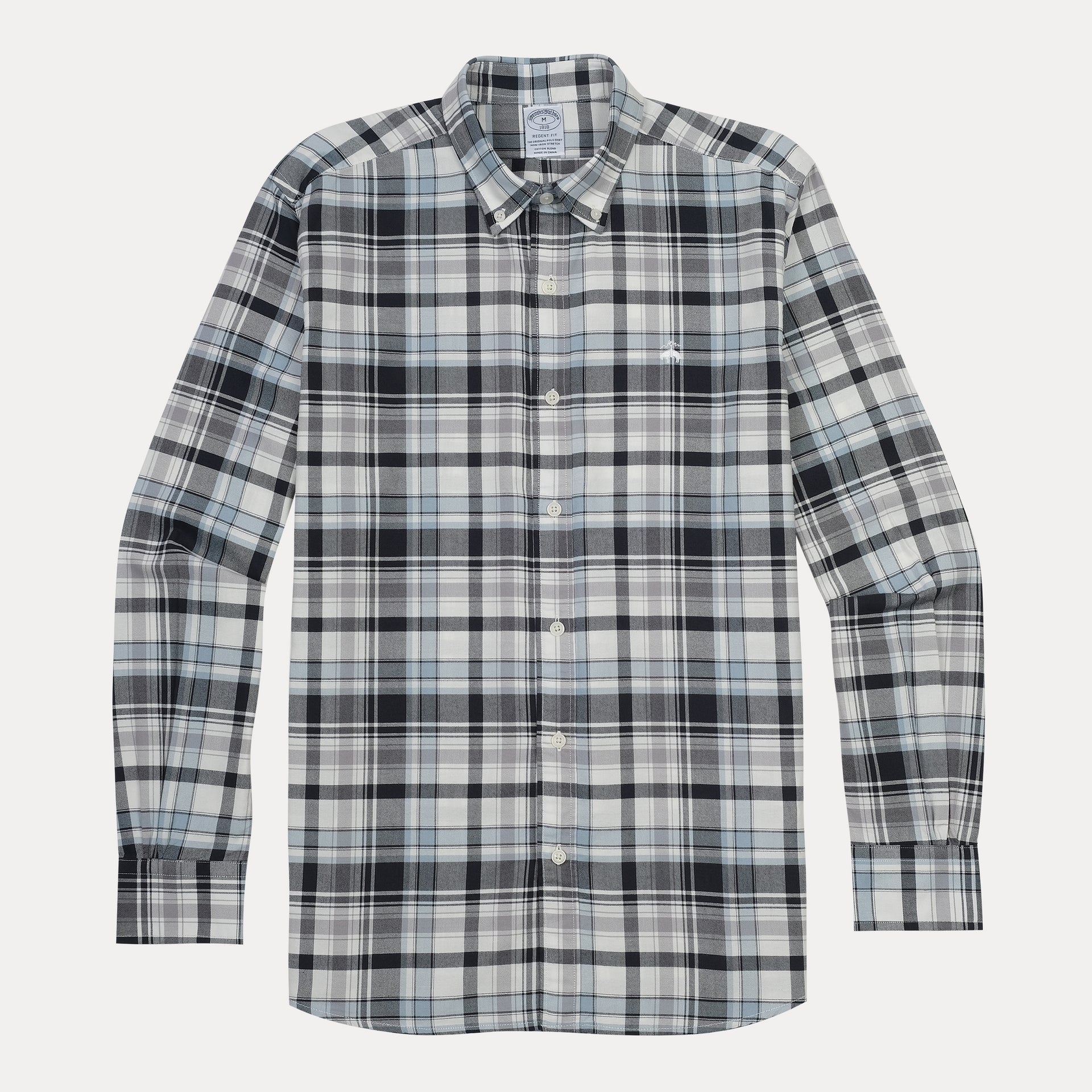 BROOKS BROTHERS Midnight Ash Classic Fit Long Sleeve Button-Down Shirt