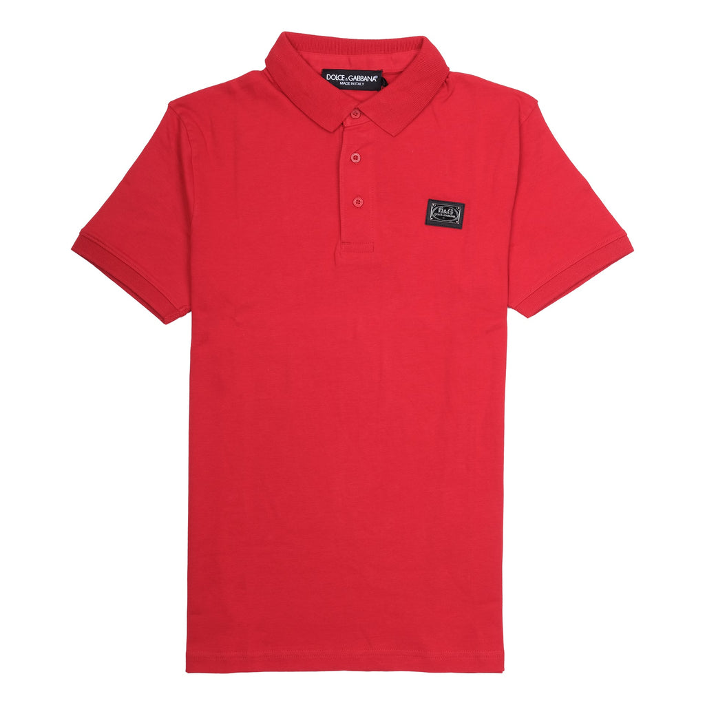 DOLCE&GABBANA Scarlet Ember Classic Fit Cotton Polo Shirt