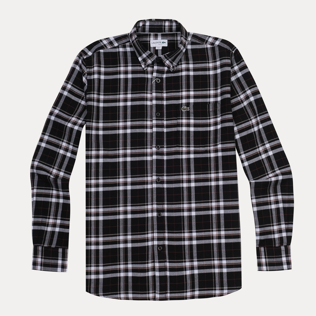 Lacoste Classic Fit Plaid Flannel Shirt