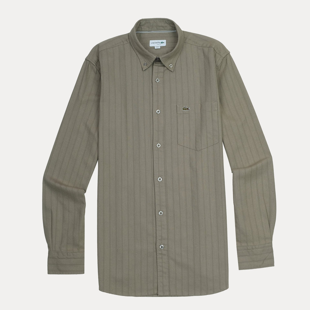 Lacoste Classic Fit Striped Button-Up Shirt