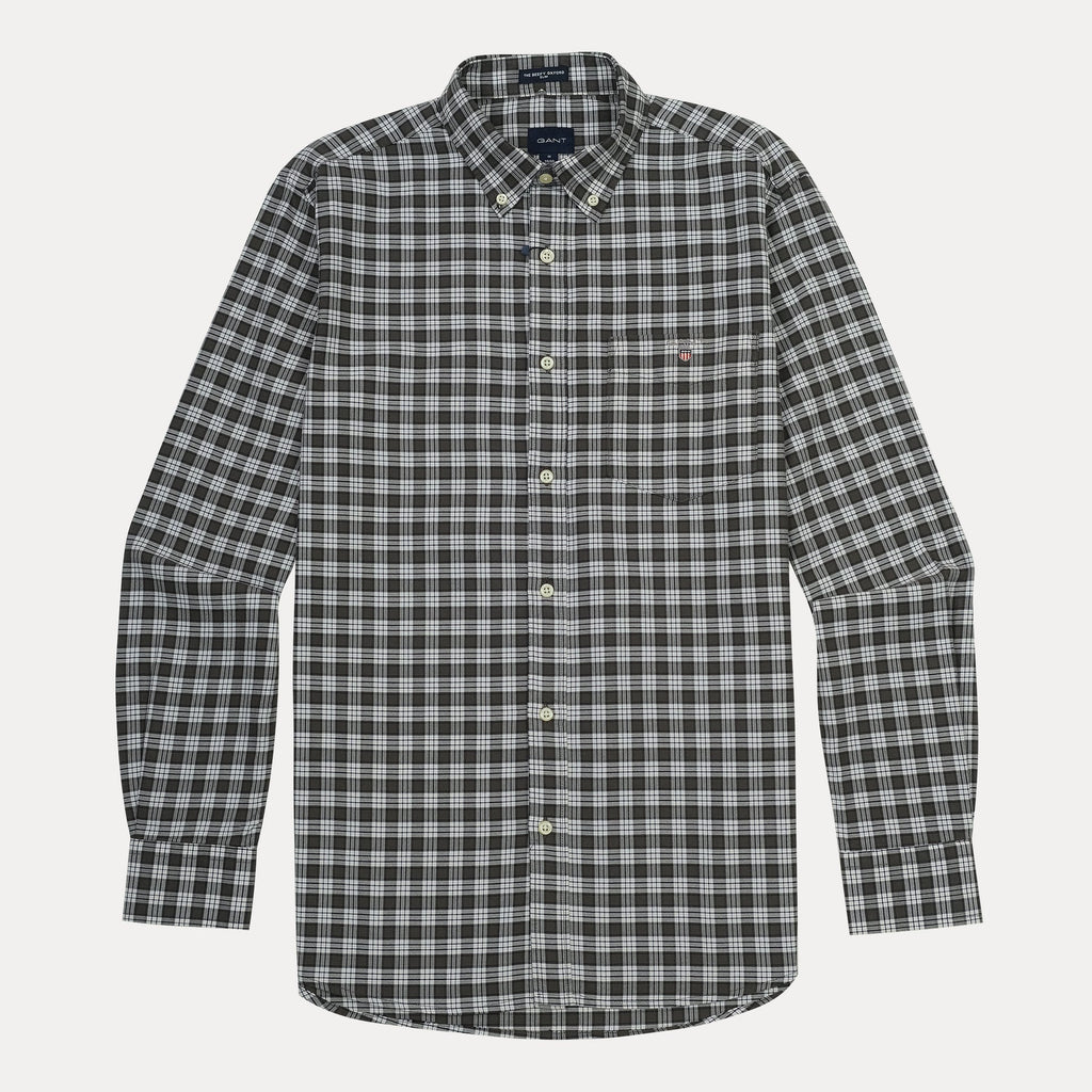 GANT Obsidian Slate Slim Fit Long Sleeve Oxford Shirt