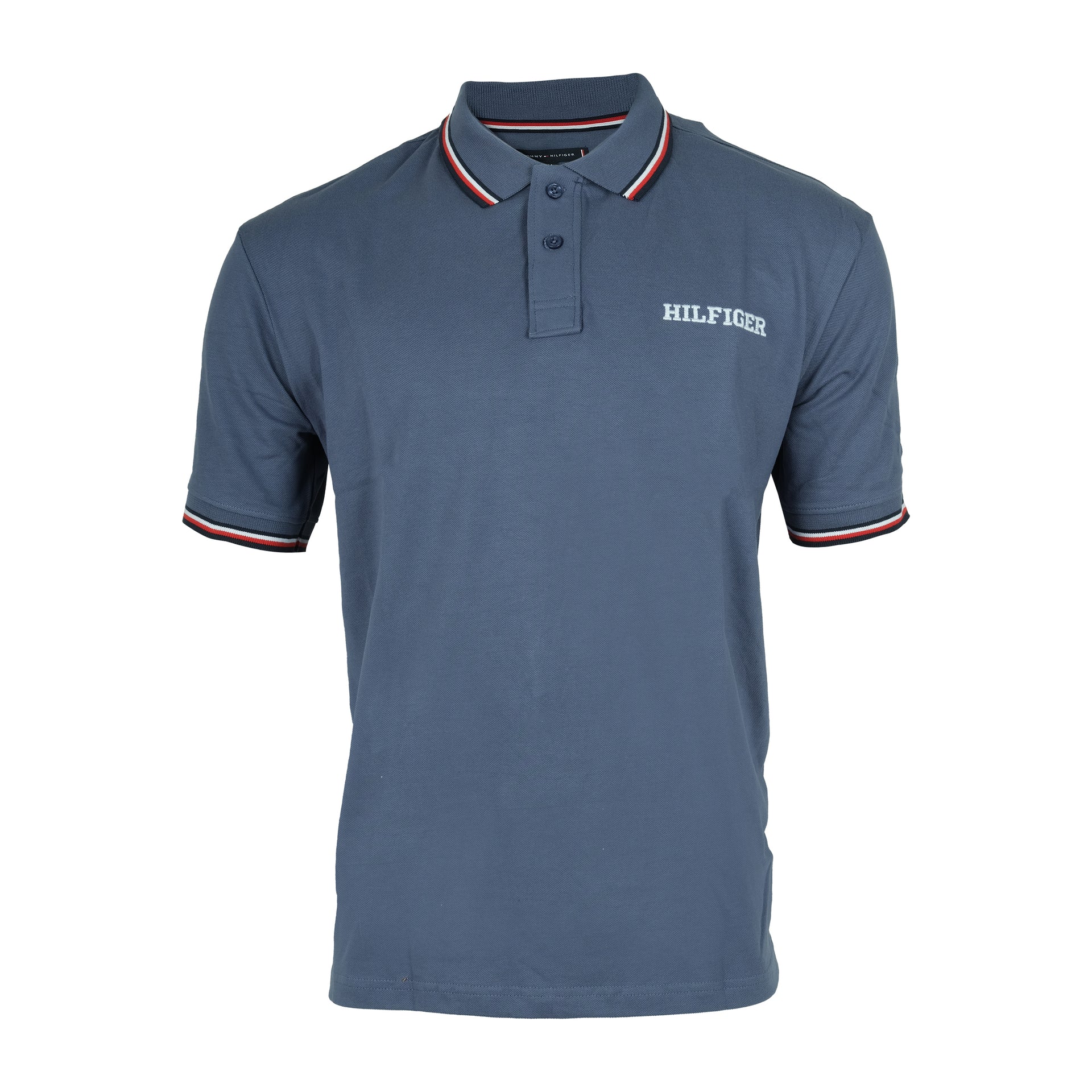 TOMMY HILFIGER Ocean Blue Classic Fit Polo Shirt with Contrast Trim